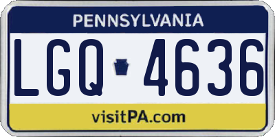 PA license plate LGQ4636