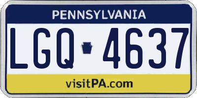 PA license plate LGQ4637