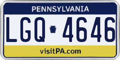 PA license plate LGQ4646