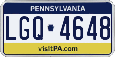PA license plate LGQ4648