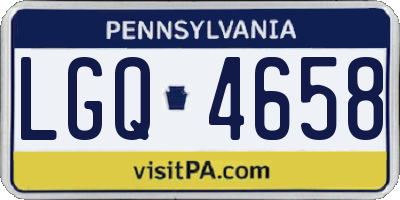 PA license plate LGQ4658