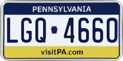 PA license plate LGQ4660