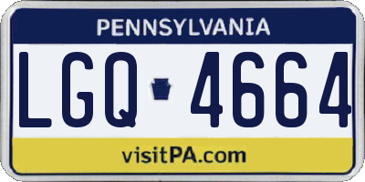PA license plate LGQ4664