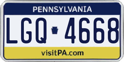 PA license plate LGQ4668