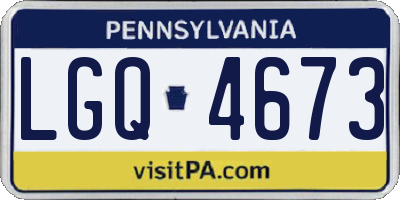 PA license plate LGQ4673