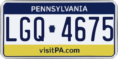 PA license plate LGQ4675