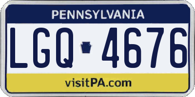 PA license plate LGQ4676