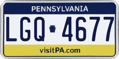 PA license plate LGQ4677