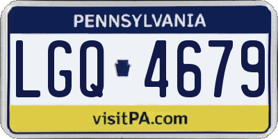 PA license plate LGQ4679