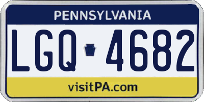 PA license plate LGQ4682