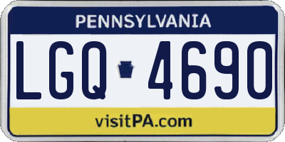 PA license plate LGQ4690