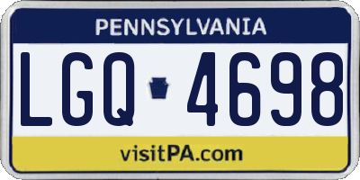 PA license plate LGQ4698