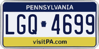PA license plate LGQ4699
