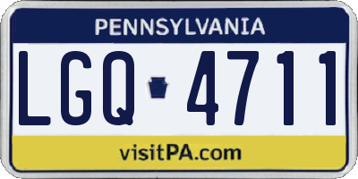 PA license plate LGQ4711