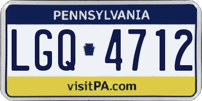 PA license plate LGQ4712