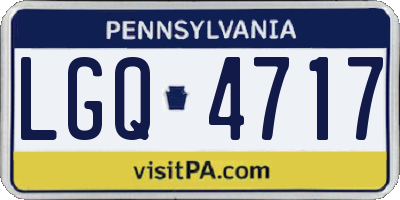 PA license plate LGQ4717