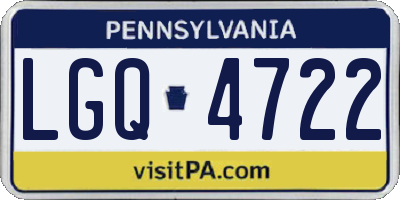 PA license plate LGQ4722