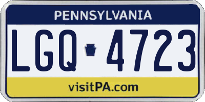 PA license plate LGQ4723