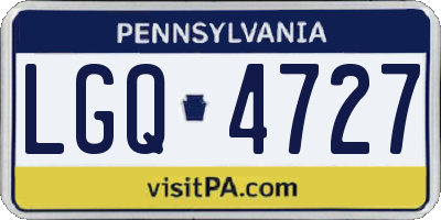PA license plate LGQ4727