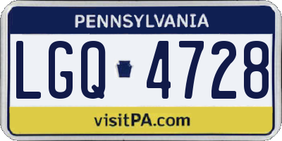 PA license plate LGQ4728