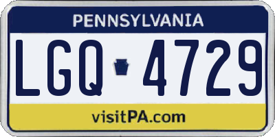 PA license plate LGQ4729