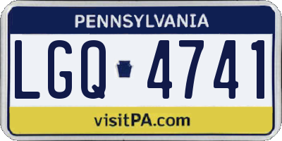 PA license plate LGQ4741