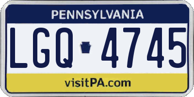 PA license plate LGQ4745