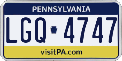 PA license plate LGQ4747