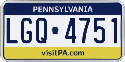 PA license plate LGQ4751