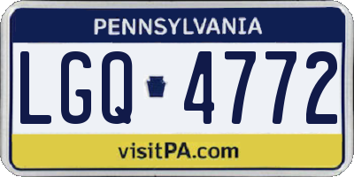 PA license plate LGQ4772