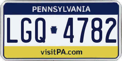 PA license plate LGQ4782