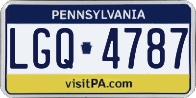 PA license plate LGQ4787