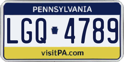 PA license plate LGQ4789