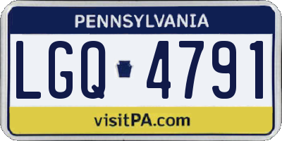 PA license plate LGQ4791