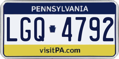 PA license plate LGQ4792