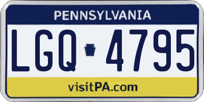 PA license plate LGQ4795