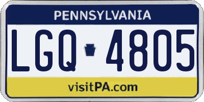 PA license plate LGQ4805