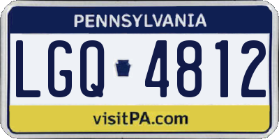 PA license plate LGQ4812