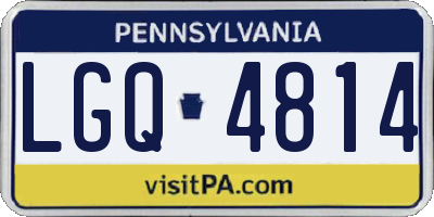 PA license plate LGQ4814