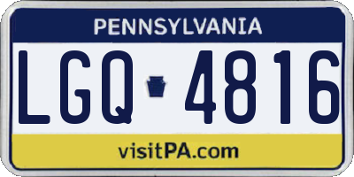 PA license plate LGQ4816