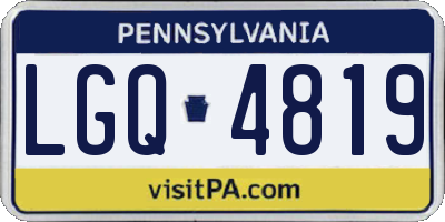 PA license plate LGQ4819