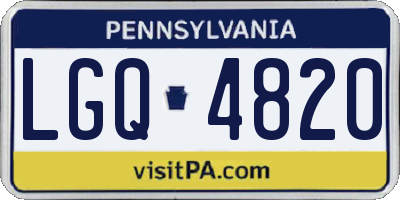 PA license plate LGQ4820