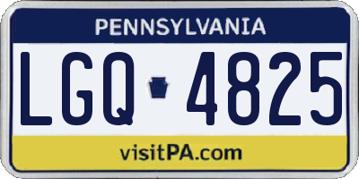 PA license plate LGQ4825