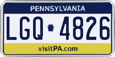 PA license plate LGQ4826