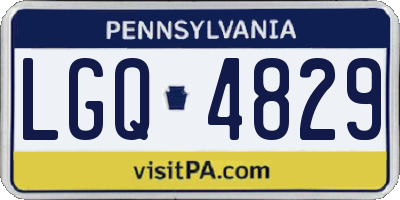 PA license plate LGQ4829
