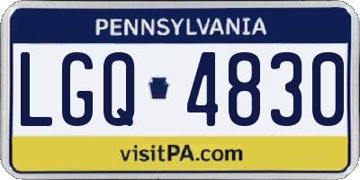 PA license plate LGQ4830