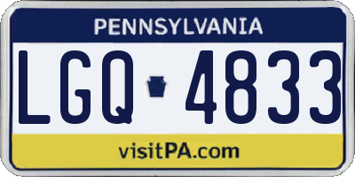 PA license plate LGQ4833
