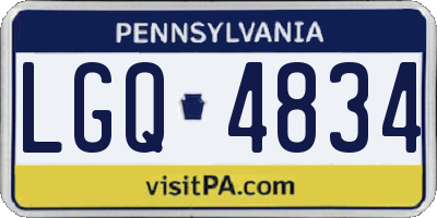 PA license plate LGQ4834