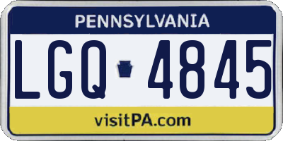 PA license plate LGQ4845