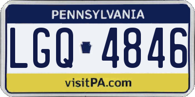 PA license plate LGQ4846